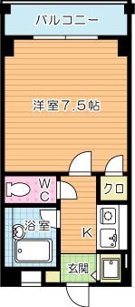 コンドミニアム北九大前 305号室 間取り