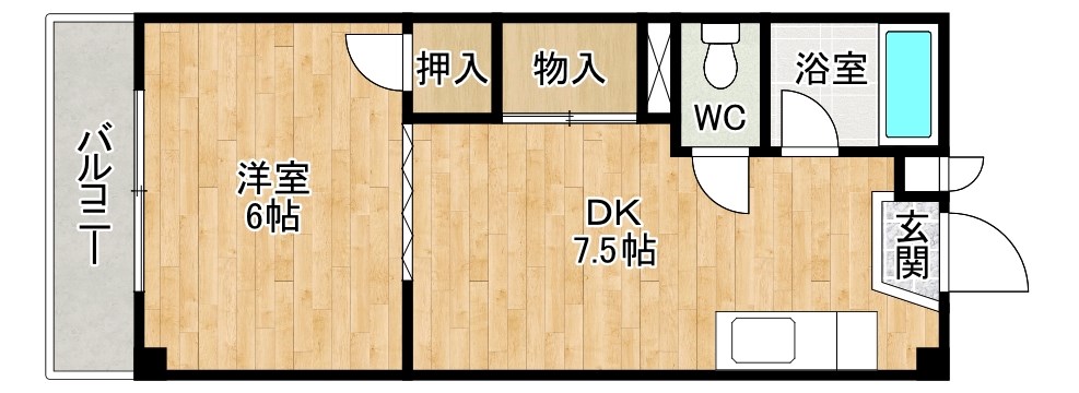 末廣ハイツ 306号室 間取り
