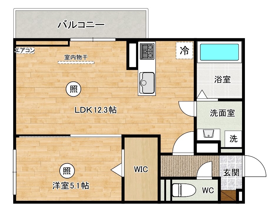 Hau’oli　Residence（ハウオリレジデンス） 105号室 間取り