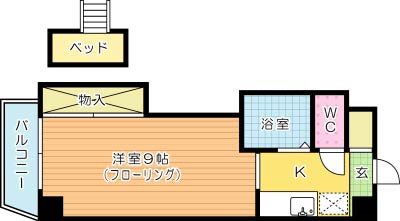 シティプラザ戸畑 406号室 間取り