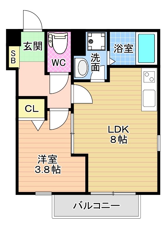 フロール・ド・セレッソⅡ 101号室 間取り