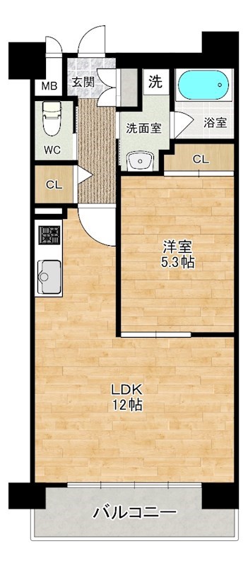 ラ・ヴィ・ベール 401号室 間取り