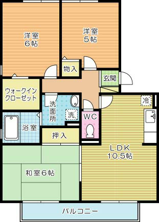 コンフォールⅠ番館 間取り図