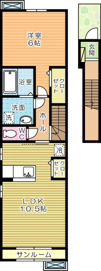 グランツⅡ 207号室 間取り