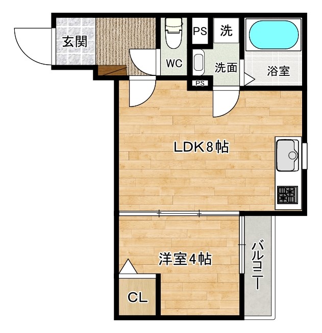 Platino片野（プラチノ片野） 303号室 間取り