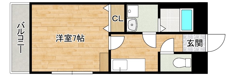 ミーナ清水  305号室 間取り