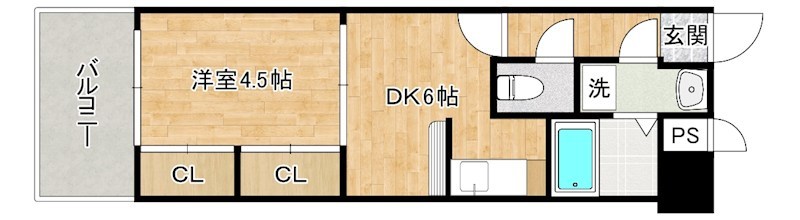 ニューエバーグリーン小倉 602号室 間取り