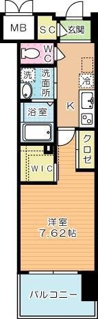 ウイングス西小倉 1106号室 間取り