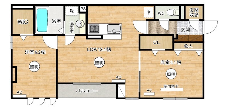 Ｄ-ＲＯＯＭ貴船 201号室 間取り