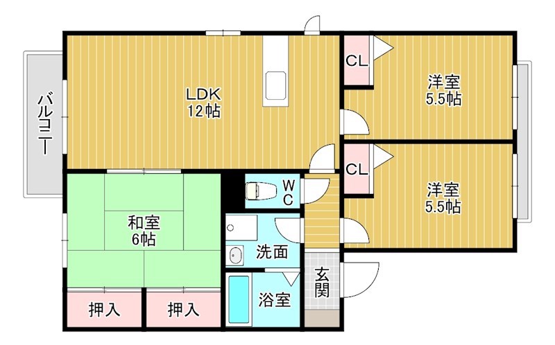 Ｐ-ＡＲＫ曽根　C棟 間取り図