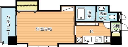プレステージデルエアポート 308号室 間取り