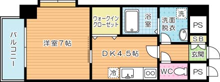 サンルーヴル 1001号室 間取り