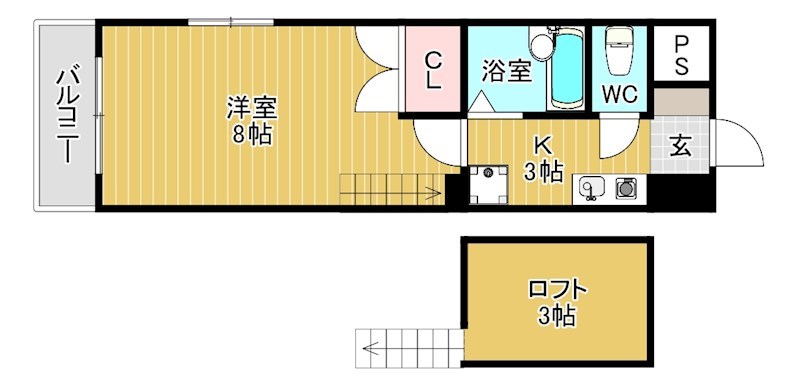 メゾンＯＭ徳力 901号室 間取り