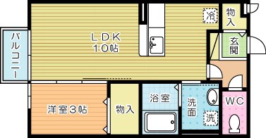 スクールサイド若藤 間取り図