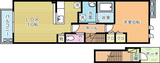 Ｗｅｓｔ ＨｉｌｌｓⅢ（ウエストヒルズⅢ） 203号室 間取り