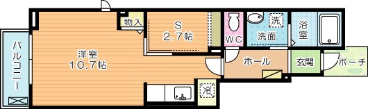 Ｗｅｓｔ ＨｉｌｌｓⅢ（ウエストヒルズⅢ） 105号室 間取り