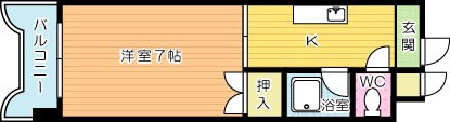 ギャラン片野 205号室 間取り