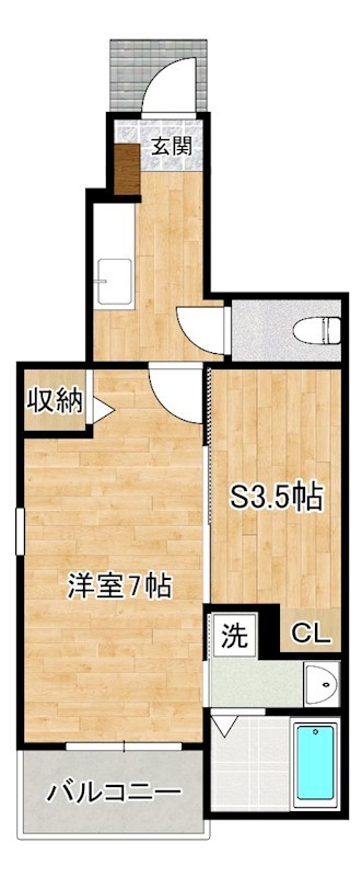フェリスⅡ 106号室 間取り