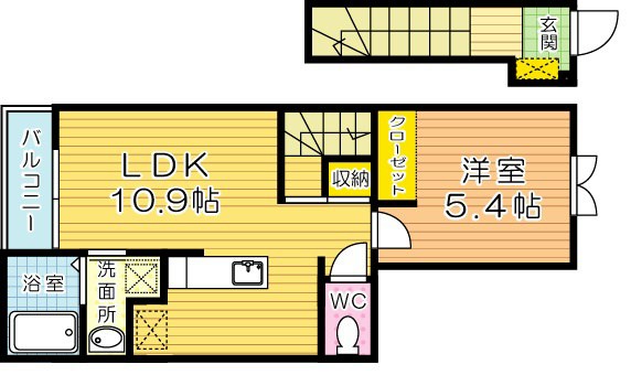 エスカーザ 203号室 間取り