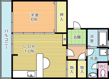 アリエス片野 205号室 間取り