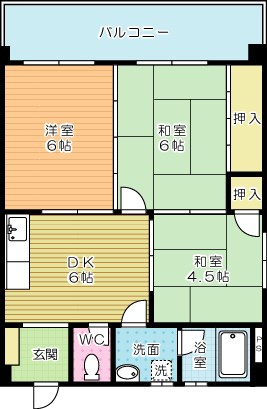 オアシス片野Ⅲ 401号室 間取り