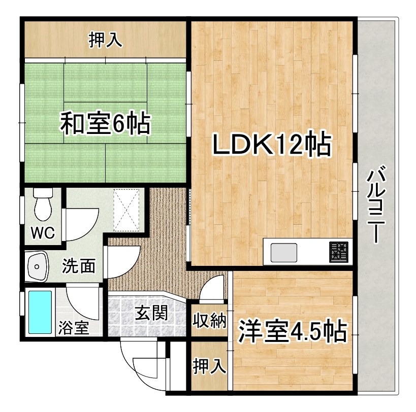 アブニール篠崎第一ビル 402号室 間取り