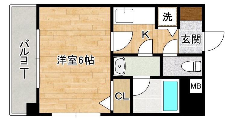 ロマネスク下到津  202号室 間取り