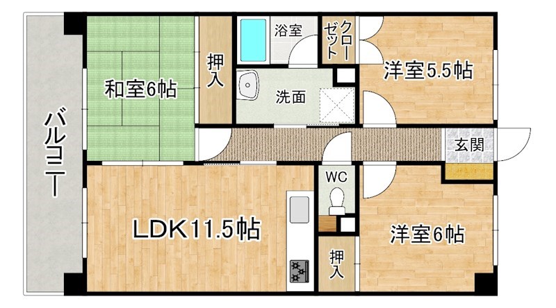 アブニール篠崎第二ビル 303号室 間取り