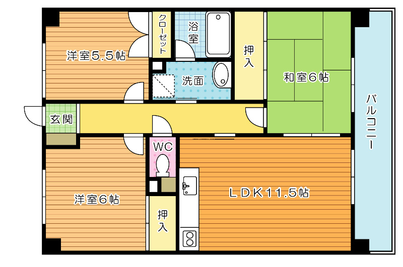 アブニール篠崎第二ビル 302号室 間取り