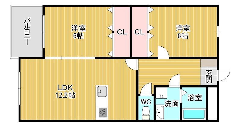 ブランボヌール小倉  403号室 間取り