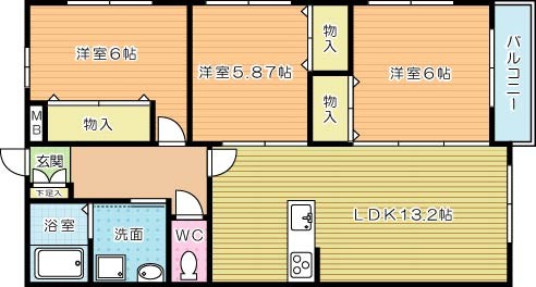 ブランボヌール小倉 308号室 間取り