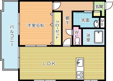 セントヒル矢筈 201号室 間取り