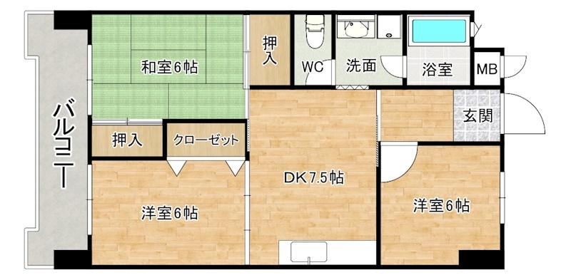 アネシス守恒 203号室 間取り