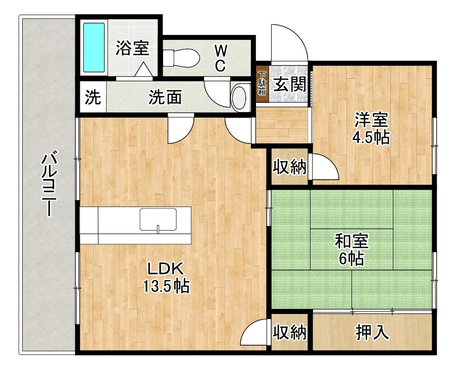寿ビル 404号室 間取り