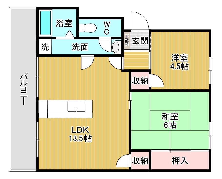 寿ビル 404号室 間取り