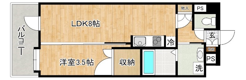 ニューサンリバー１４番館 206号室 間取り