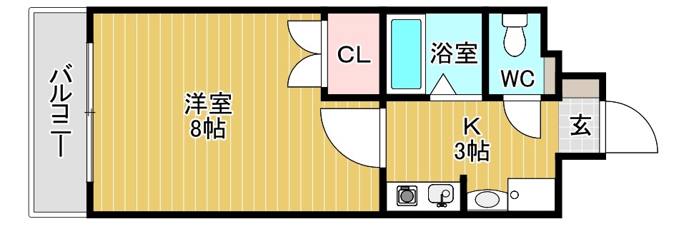 アルテハイム小倉Ⅰ 601号室 間取り