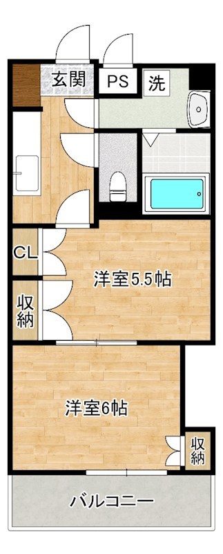 メゾンプリエール 204号室 間取り