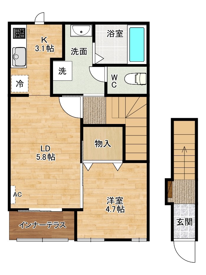 レガシーコートⅡ 203号室 間取り