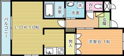 プリオールＢ 101号室 間取り