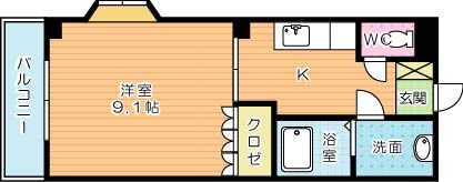 ハイグレイス 205号室 間取り
