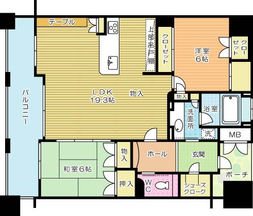 アクアサージュ大手町 1103号室 間取り