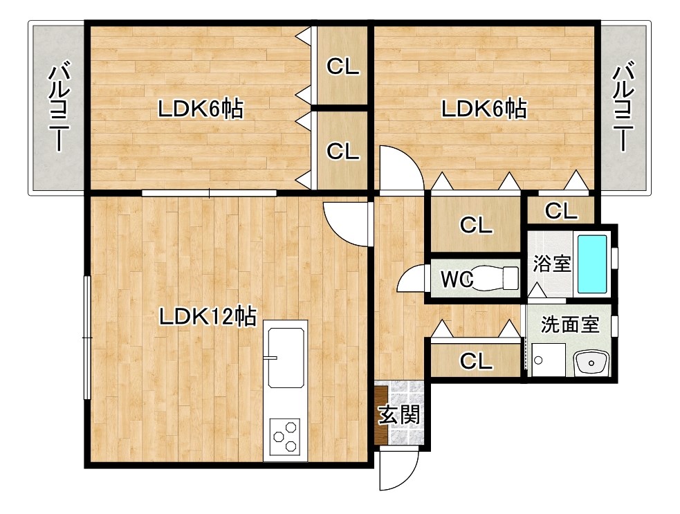 プレステージ緑ヶ丘 103号室 間取り