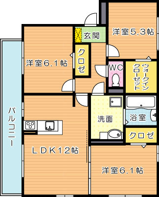 ホワイトパレス藤ノ元 間取り