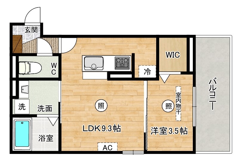 D-ROOM下富野 間取り図