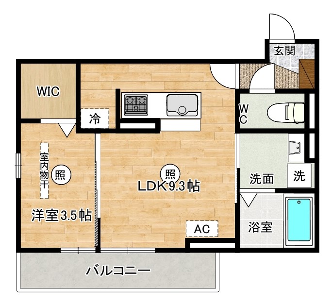 D-ROOM下富野 303号室 間取り