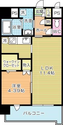 フェリシエ京町 間取り図