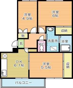 ファミールこいと 間取り図