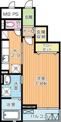 リッジクレスト 302号室 間取り