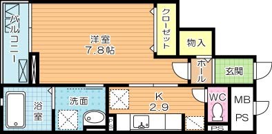 リッジクレスト 302号室 間取り